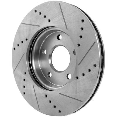 RAREELECTRICAL - New Cross-Drilled And Slotted Brake Disc Compatible With Ford Volvo Focus Se 4 Cyl 2.0L C-Max Hybrid - Image 6
