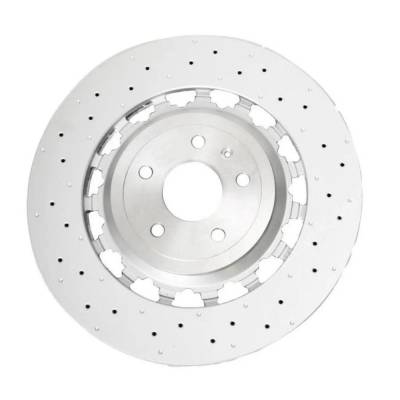 Cross-Drilled Brake Disc Compatible With Audi Tt Rs Quattro All Submodels 2018-2022 By Shw8s0615301l