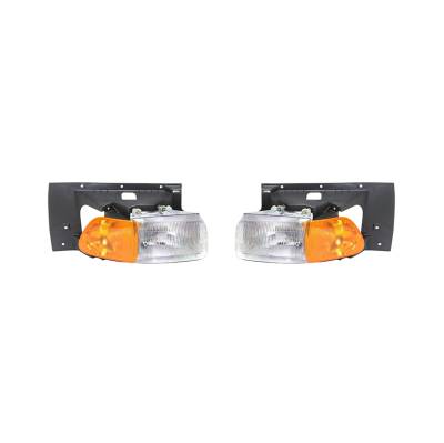 New Headlight Pair Fits Sterling Heavy Duty L 1999-10 Set Back Axle A1713344000