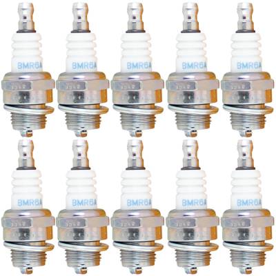 Spark Plug Set Of 10 Compatible With John Deere Kawasaki Echo Stihl 285 F725 Lx178 Lx188 Bmr6a 14Mm