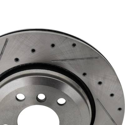 RAREELECTRICAL - New Cross-Drilled Brake Disc Compatible With Bmw 330Ci Base 6 Cyl 3.0L 330Ci M 6 Cyl 3.0L 330Xi Base - Image 3
