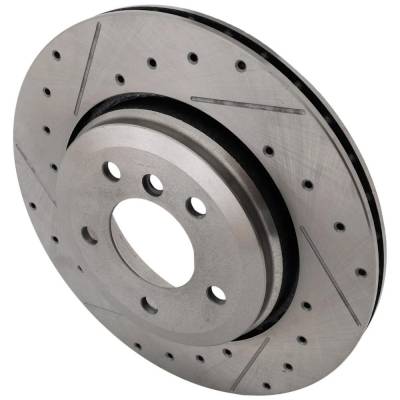 RAREELECTRICAL - New Cross-Drilled Brake Disc Compatible With Bmw 330Ci M 6 Cyl 3.0L 330I M 6 Cyl 3.0L 330I Base 6 - Image 2