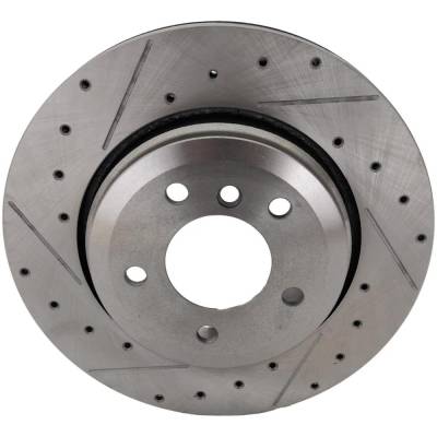 New Cross-Drilled Brake Disc Compatible With Bmw 330I M 6 Cyl 3.0L 330I Base 6 Cyl 3.0L 330Xi Base 6