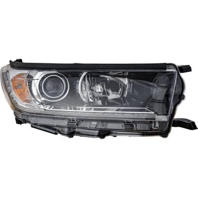 New Headlight Compatible With 2017-2018 Toyota Highlander 2.7L 3.5L I4 Right Passenger Side Halogen