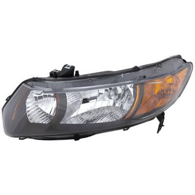 Headlight Compatible With 2006-2009 Honda Civic 1.8L 2.0L I4 R18a1 K20z3 Left Driver Side Halogen