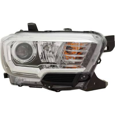 Headlight Compatible With 2018 Toyota Tacoma 2.7L 3.5L I4 Right Passenger Side Halogen Rt10010043q
