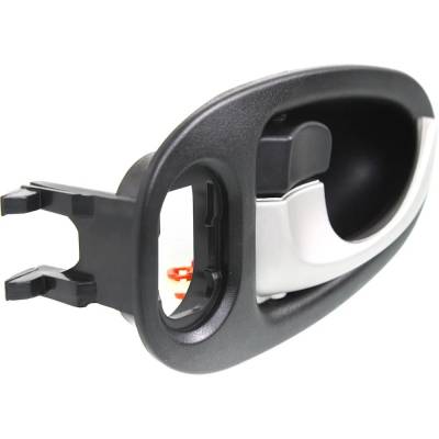 Rareelectrical - Front Driver Side Interior Door Handle Compatible With 2002-2005 Saturn Vue Black Bezel With Silver - Image 3