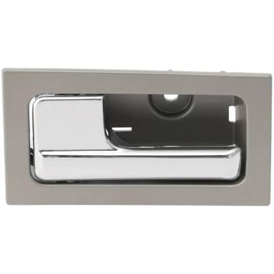 Front Or Rear Driver Side Interior Door Handle Compatible With 2009-2014 Ford F-150 Silver Bezel