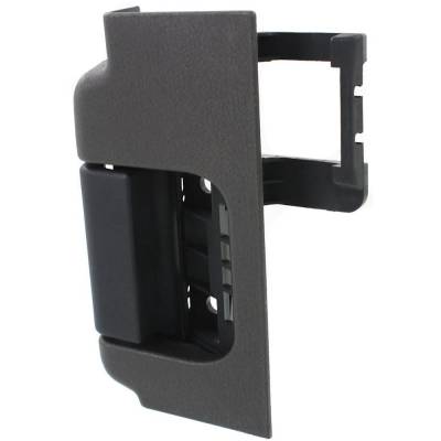 Rareelectrical - Left Rear Interior Door Handle Compatible With 2009-2014 Ford F-150 Gray Bezel With Black Lever - Image 2