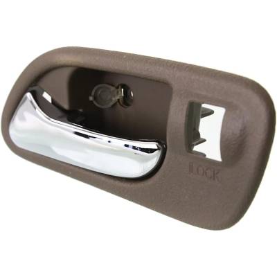 Rareelectrical - Front Driver Side Interior Door Handle Compatible With 1999-2006 Acura Tl Acura Mdx Brown Bezel With - Image 2