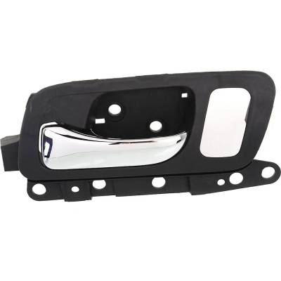 Front Driver Side Interior Door Handle Compatible With 2004-2008 Acura Tsx Chrome Lever With Black