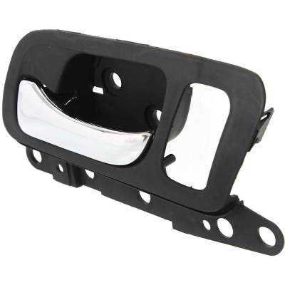 Rareelectrical - Front Driver Side Interior Door Handle Compatible With 2004-2008 Acura Tsx Chrome Lever With Black - Image 2