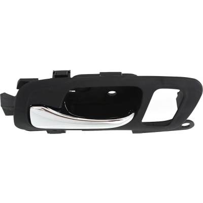 Rareelectrical - Left Front Interior Door Handle Compatible With 2004-2008 Acura Tsx Chrome Lever With Black Bezel - Image 4