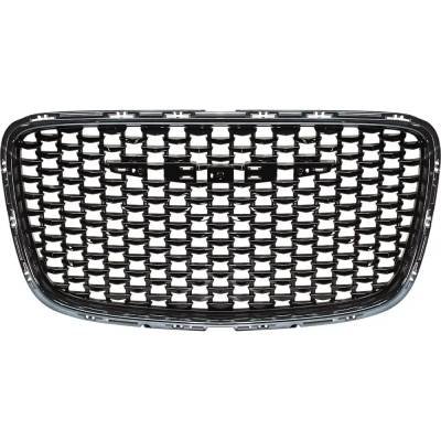 New Black Grille Assembly Compatible With Chrysler 300 C 6 Cyl 3.6L 300 C Platinum 6 Cyl 3.6L 300 S