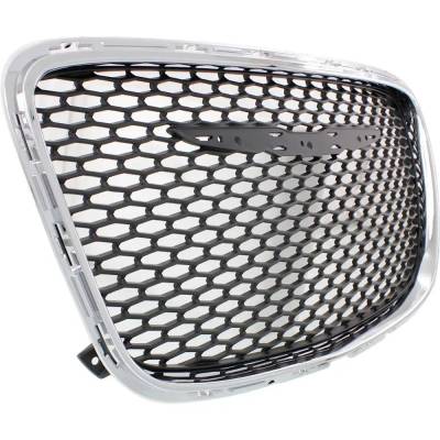 Rareelectrical - New Chrome Shell Grille Assembly Compatible With Chrysler 300 S 6 Cyl 3.6L 300 C 8 Cyl 5.7L 300 - Image 3