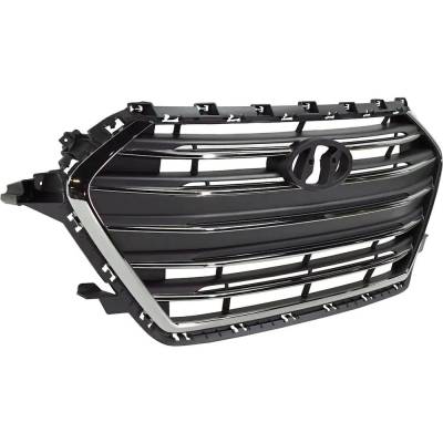 RAREELECTRICAL - New Black Shell Grille Assembly Compatible With Hyundai Elantra Eco 4 Cyl 1.4L Elantra Limited 4 Cyl - Image 2