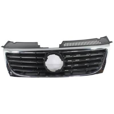 New Chrome Shell Grille Assembly Compatible With Volkswagen Passat Turbo 4 Cyl 2.0L Passat Vr6 6 Cyl
