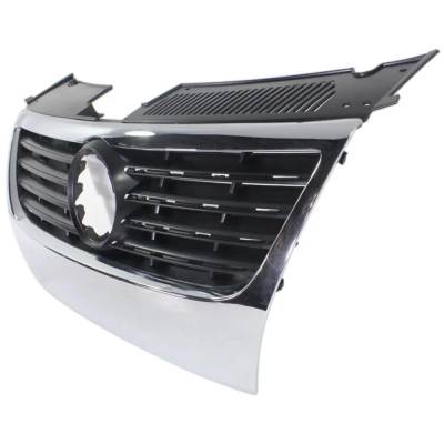 RAREELECTRICAL - New Chrome Shell Grille Assembly Compatible With Volkswagen Passat Turbo 4 Cyl 2.0L Passat Vr6 6 Cyl - Image 2