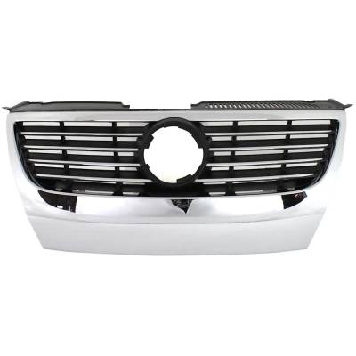New Chrome Shell Grille Assembly Compatible With Volkswagen Passat Turbo 4 Cyl 2.0L Passat Value