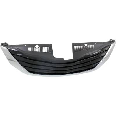 Rareelectrical - Chrome Shell Grille Assembly Compatible With Toyota Sienna Le 6 Cyl 3.5L 2015-2017 By To1200398 - Image 4