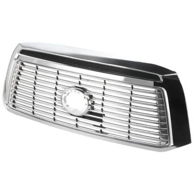 Rareelectrical - New Chrome Shell Grille Assembly Compatible With Toyota Tundra Limited 8 Cyl 5.7L Tundra Sr5 8 Cyl - Image 2