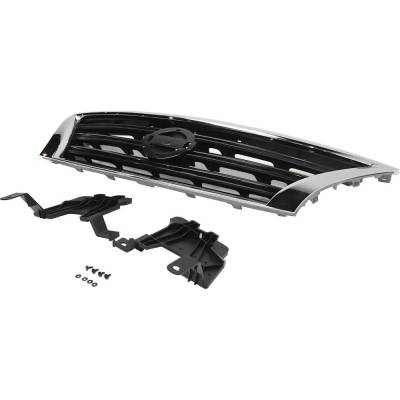 Rareelectrical - New OEM Grade Chrome Shell Grille Assembly Compatible With Nissan Sentra Sr 4 Cyl 1.8L 2013-2015 - Image 2