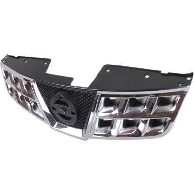 Rareelectrical - New Chrome Shell Grille Assembly Compatible With Nissan Rogue Sl 4 Cyl 2.5L Rogue Sv 4 Cyl 2.5L - Image 2