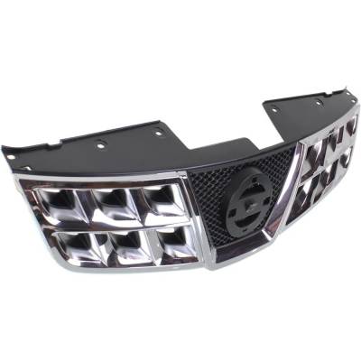 Rareelectrical - New Chrome Shell Grille Assembly Compatible With Nissan Rogue Sl 4 Cyl 2.5L Rogue Sv 4 Cyl 2.5L - Image 3