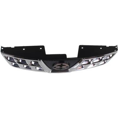 Rareelectrical - New Chrome Shell Grille Assembly Compatible With Nissan Rogue Sl 4 Cyl 2.5L Rogue Sv 4 Cyl 2.5L - Image 4