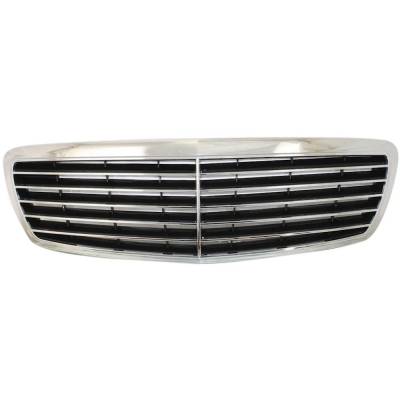 Rareelectrical - New Chrome Shell Grille Assembly Compatible With Mercedes Benz E350 Base 6 Cyl 3.5L E350 4Matic 6 - Image 1