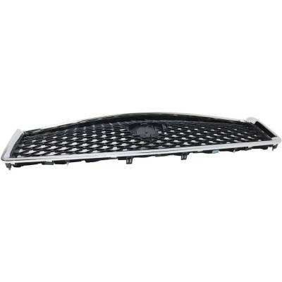 RAREELECTRICAL - New Chrome Shell Grille Assembly Compatible With Infiniti Q50 Hybrid Premium 6 Cyl 3.5L Q50 Sport 6 - Image 4