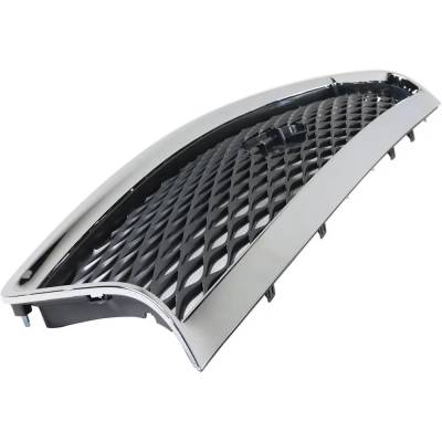 RAREELECTRICAL - New Chrome Shell Grille Assembly Compatible With Infiniti Q50 Hybrid 6 Cyl 3.5L Q50 Premium 6 Cyl - Image 3