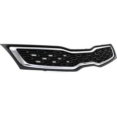 RAREELECTRICAL - New Black Grille Assembly Compatible With Kia Rio Sx 4 Cyl 1.6L Rio Lx+ 4 Cyl 1.6L Rio Lx 4 Cyl 1.6L - Image 3