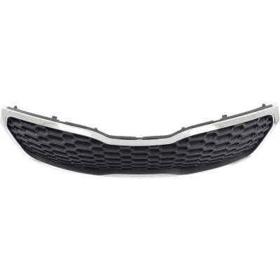 RAREELECTRICAL - New Chrome Shell Grille Assembly Compatible With Kia Forte5 Ex 4 Cyl 2.0L Forte Lx 4 Cyl 1.8L Forte - Image 4