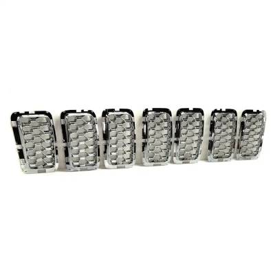 Rareelectrical - New Chrome Grille Assembly Compatible With Jeep Grand Cherokee Overland 6 Cyl 3.0L Grand Cherokee - Image 2