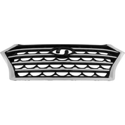 Rareelectrical - New Painted Black Grille Assembly Compatible With Hyundai Tucson Sel 4 Cyl 2.4L Tucson Preferred 4 - Image 2
