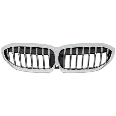 Rareelectrical - New Chrome Grille Assembly Compatible With Bmw 330I Base 4 Cyl 2.0L 330I Xdrive Base 4 Cyl 2.0L - Image 2