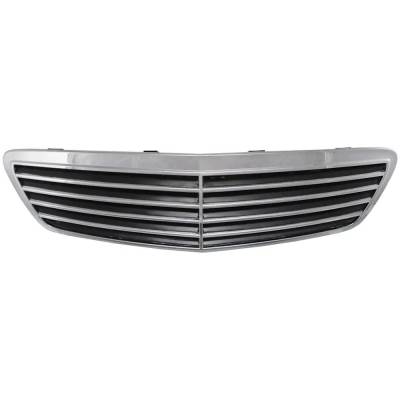 New Chrome Shell Grille Assembly Compatible With Mercedes Benz S600 Base 12 Cyl 5.8L S500 Guard 8