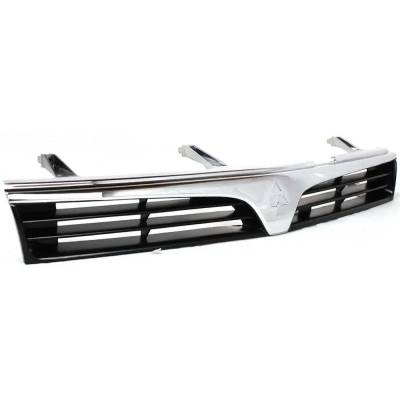 RAREELECTRICAL - New Chrome Shell Grille Assembly Compatible With Mitsubishi Mirage Es 4 Cyl 1.8L Mirage De 4 Cyl - Image 3