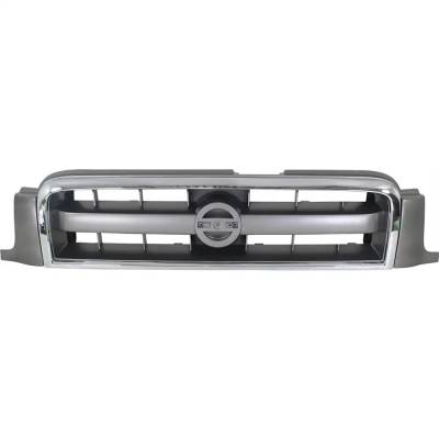 Chrome Shell Grille Assembly Compatible With Nissan Pathfinder Le 6 Cyl 3.5L Pathfinder Se 6 Cyl