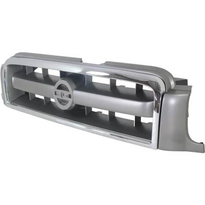 Rareelectrical - Chrome Shell Grille Assembly Compatible With Nissan Pathfinder Le 6 Cyl 3.5L Pathfinder Se 6 Cyl - Image 2
