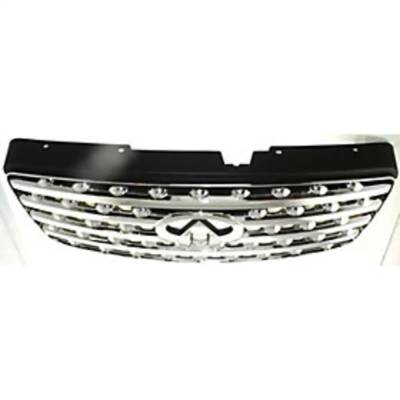 Rareelectrical - Chrome Grille Assembly Compatible With Infiniti Fx35 Base 6 Cyl 3.5L Fx45 Base 8 Cyl 4.5L 2003-2005 - Image 7