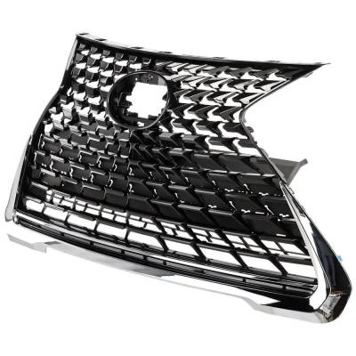 New Chrome With Black Grille Assembly Compatible With Lexus Ux250h Luxury 4 Cyl 2.0L Ux250h Base 4