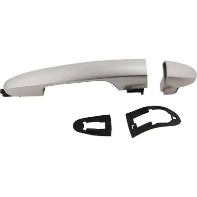 Front Or Rear Driver Side Exterior Door Handle Compatible With 2014-2016 Fiat 500L Silver Without