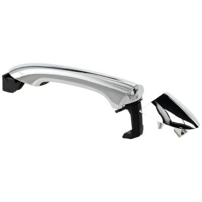 Front Passenger Side Exterior Door Handle Compatible With 2011-2015 Hyundai Sonata Chrome Without