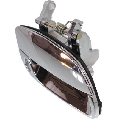 Rareelectrical - Front Passenger Side Exterior Door Handle Compatible With 2001-2006 Hyundai Elantra Chrome With Key - Image 2