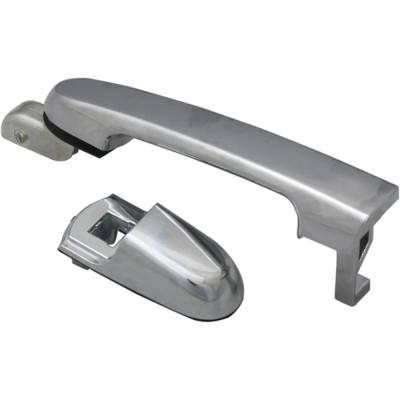 Rareelectrical - Rear Left (Driver Side) Exterior Door Handle Compatible With 2006-2011 Hyundai Accent Chrome Without - Image 2