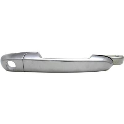 Left Front Exterior Door Handle Compatible With 2006-2011 Hyundai Accent Chrome With Key Hole