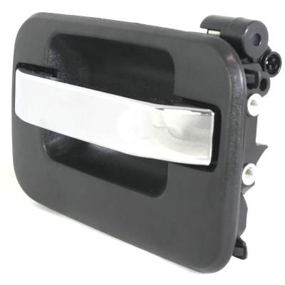 Rareelectrical - Left Rear Exterior Door Handle Compatible With 2004-2022 Ford F-150 Chrome Lever With Black Bezel - Image 2