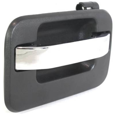 Rareelectrical - Left Rear Exterior Door Handle Compatible With 2004-2022 Ford F-150 Chrome Lever With Black Bezel - Image 3